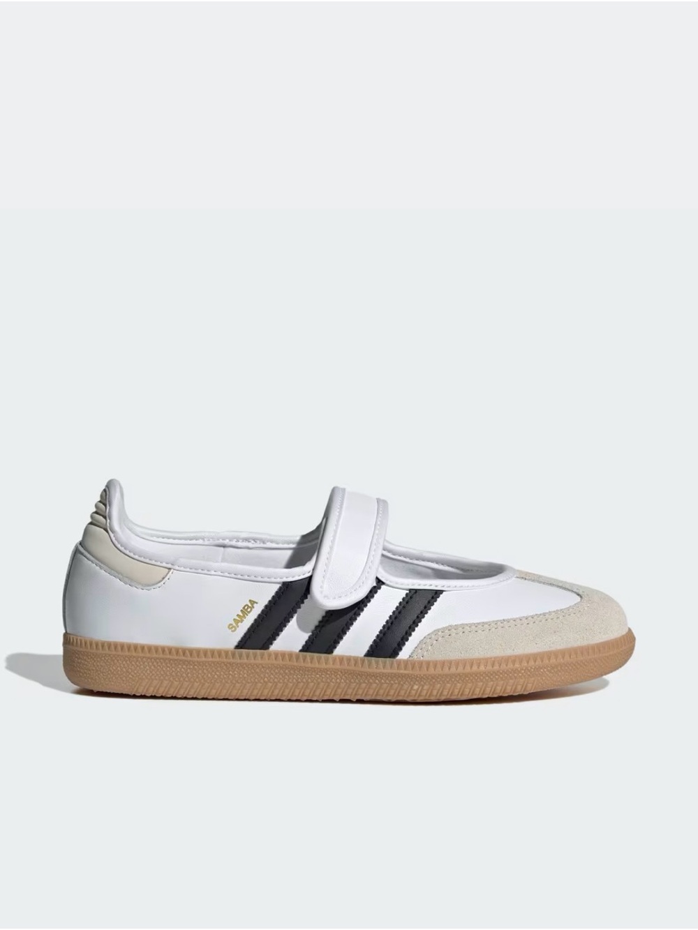 Adidas Women Samba Jane Shoes Sneaker in White, Black & Tan